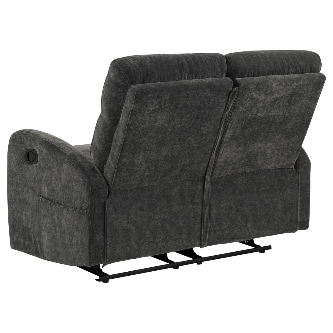 Hamilton Chenille Manual Reclining Loveseat Charcoal Grey