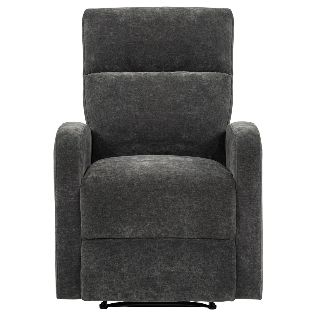Hamilton Chenille Manual Recliner Charcoal Grey