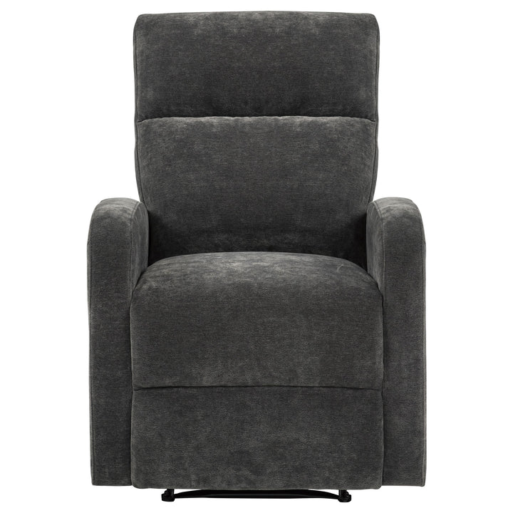 Hamilton Chenille Manual Recliner Charcoal Grey
