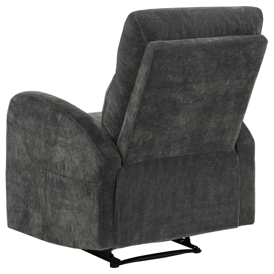 Hamilton Chenille Manual Recliner Charcoal Grey