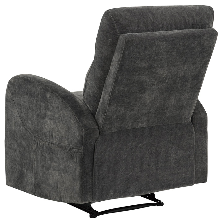 Hamilton Chenille Manual Recliner Charcoal Grey