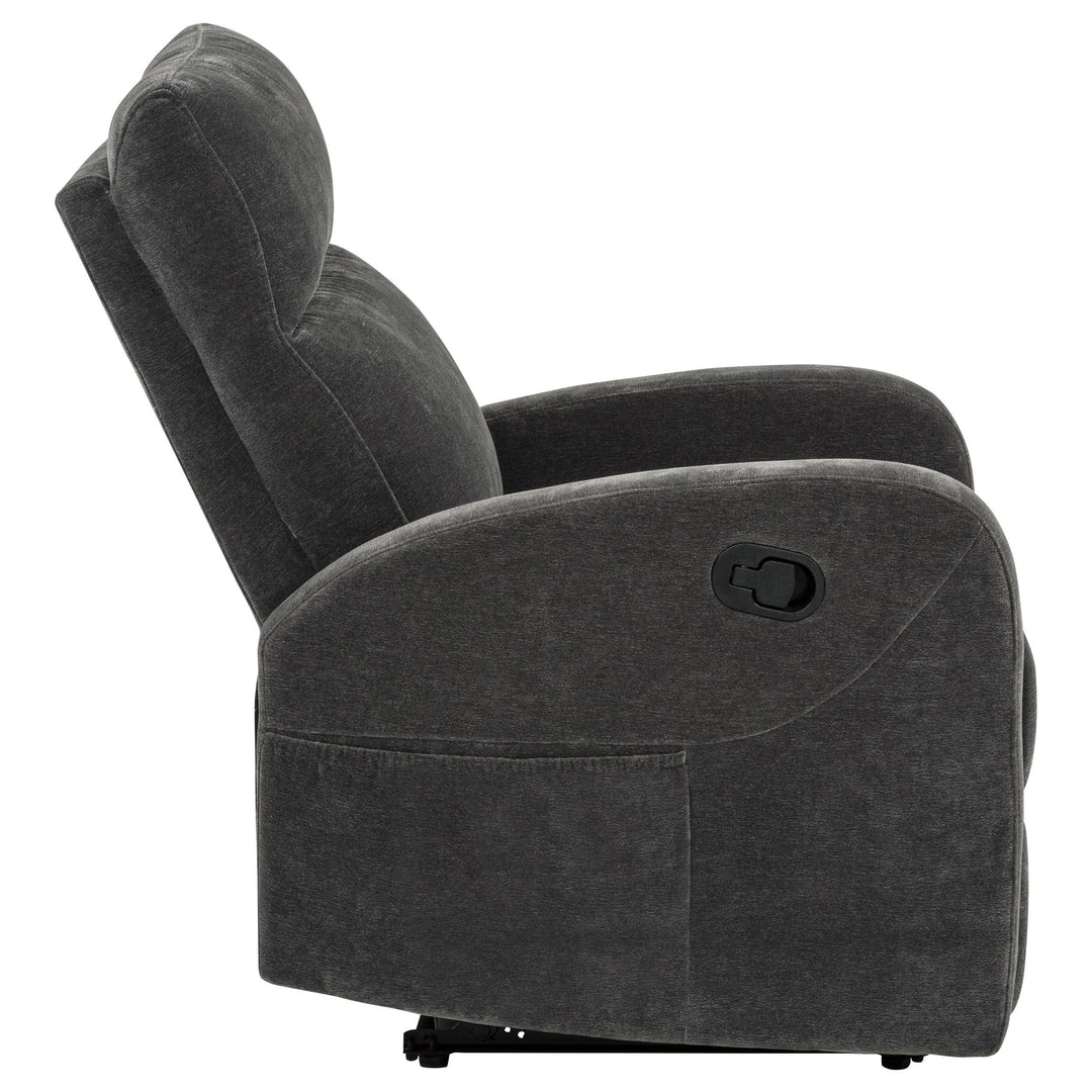 Hamilton Chenille Manual Recliner Charcoal Grey