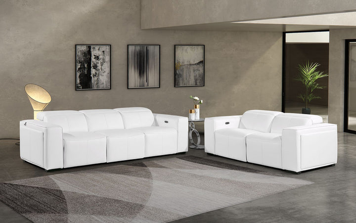 1224 - 5-Piece Modular Power Reclining Sofa And Loveseat Set In With 4 Power Recliners & Power Headrests