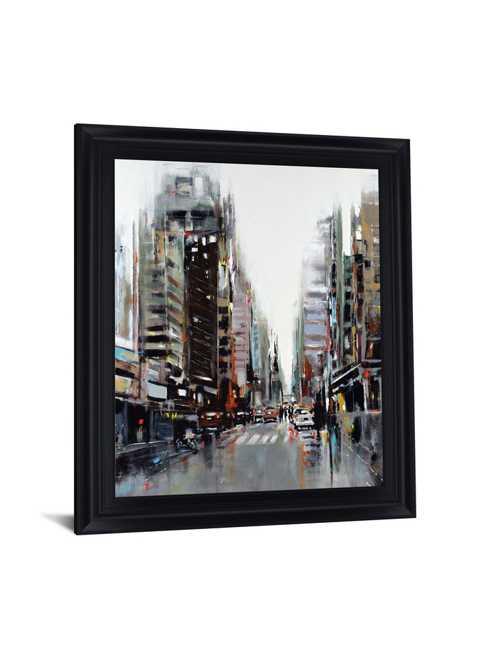 Rainy Avenue - 28" x 34" Framed Wall Art
