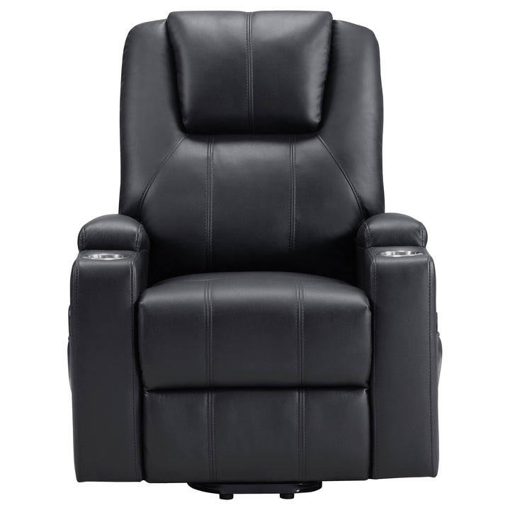 Armstrong Upholstered Power Lift Massage Recliner Espresso
