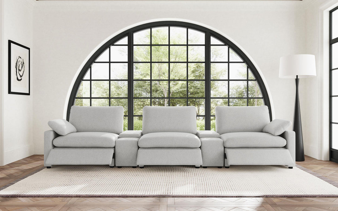 Collins 5-Piece Power Reclining Home Theater Seating Grey