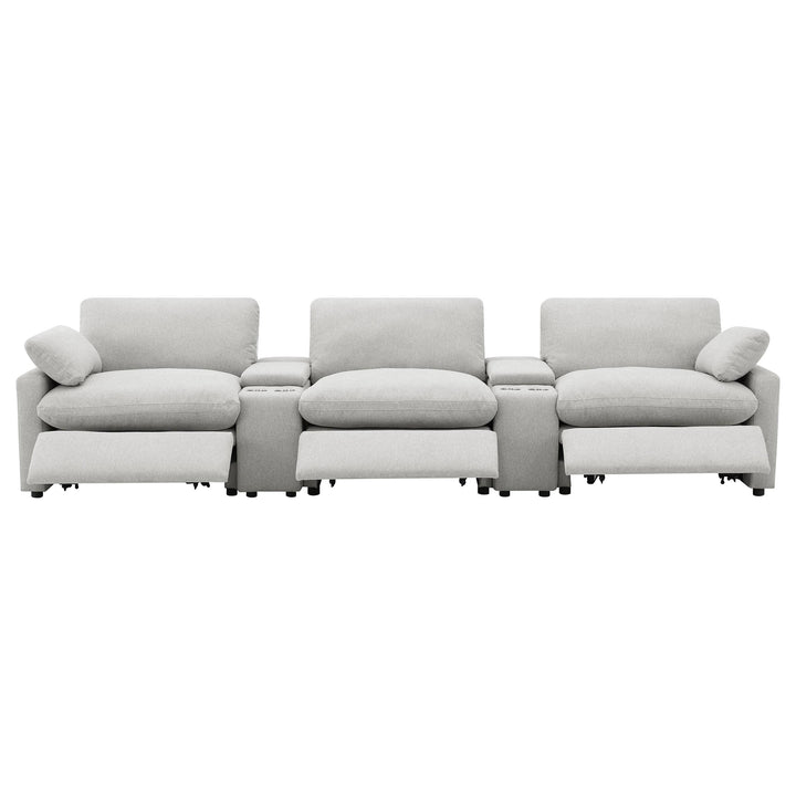 Collins 5-Piece Power Reclining Home Theater Seating Grey