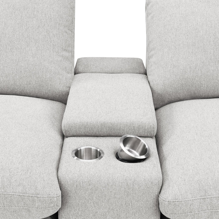 Collins 5-Piece Power Reclining Home Theater Seating Grey
