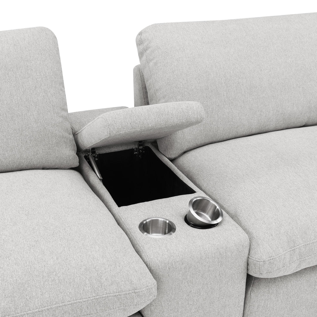 Collins 5-Piece Power Reclining Home Theater Seating Grey