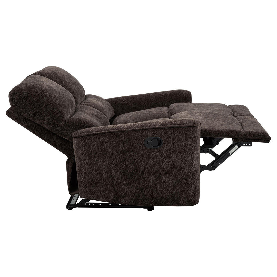 Navarro 2-piece Upholstered Reclining Sofa Set Dark Brown