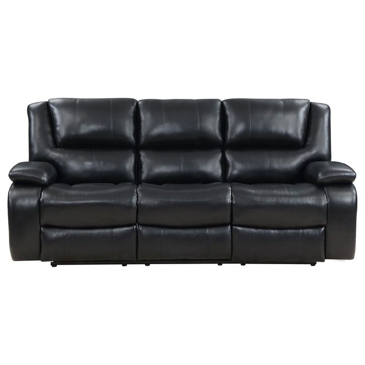 Camila 2-piece Upholstered Reclining Sofa Set Black