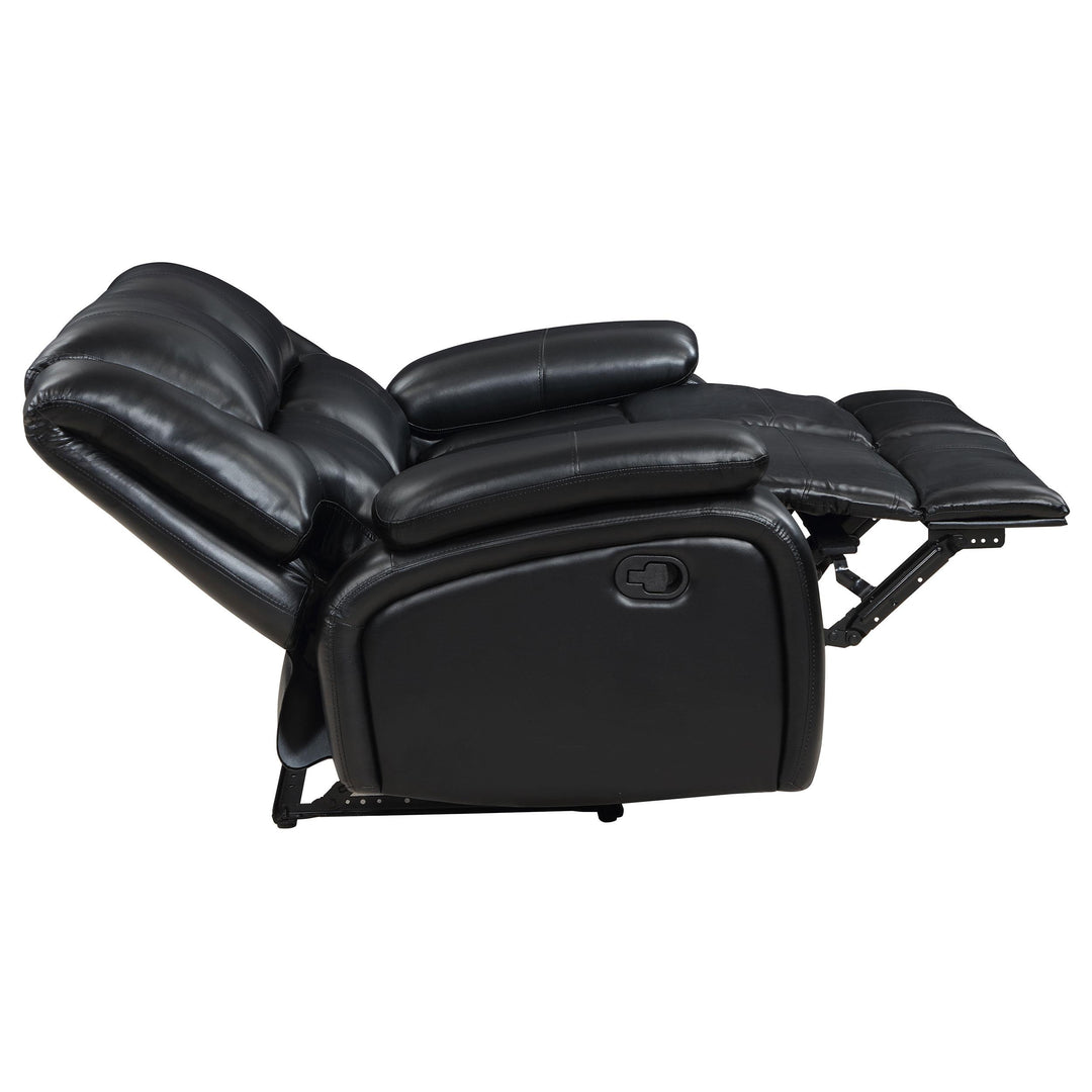 Camila 2-piece Upholstered Reclining Sofa Set Black