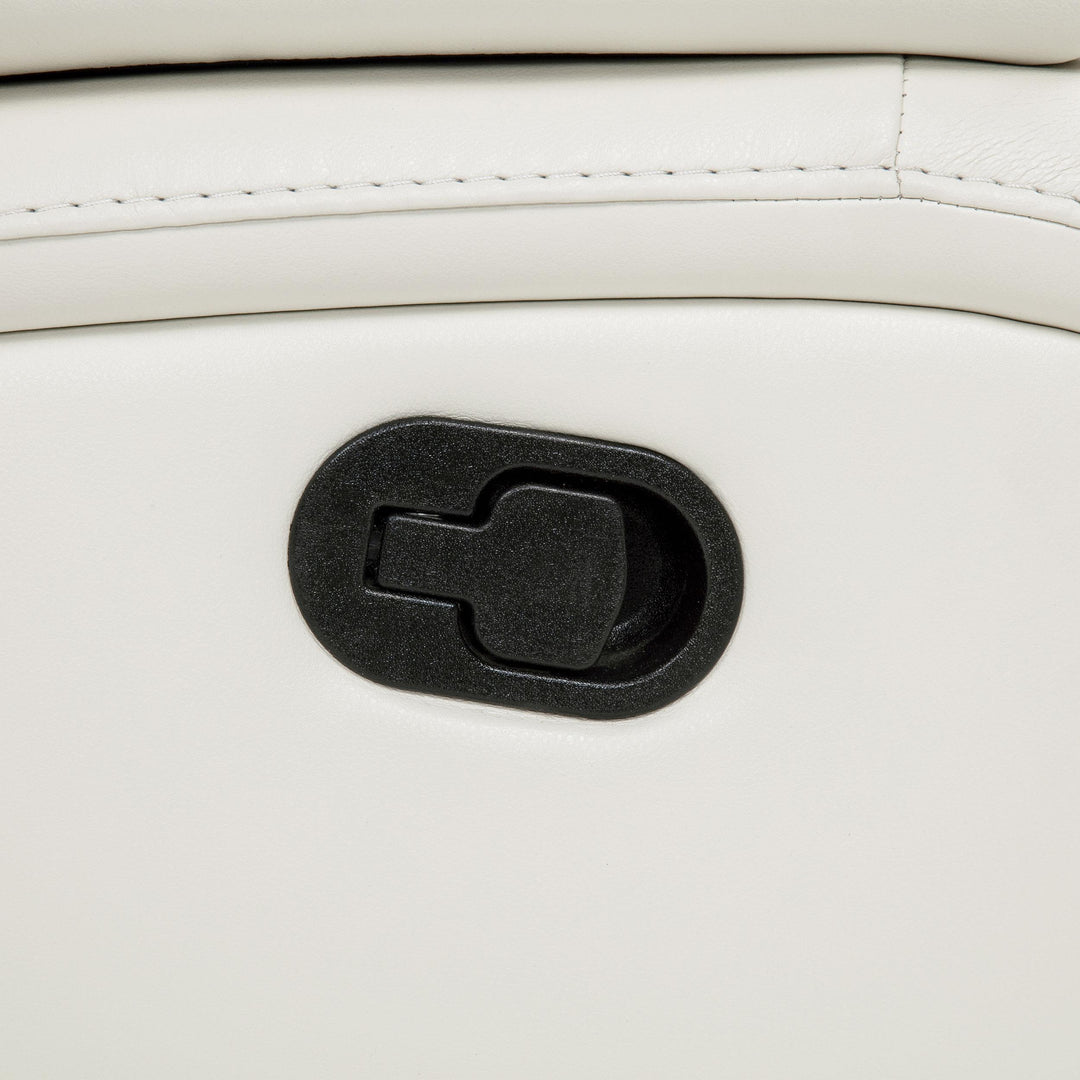 Camila Upholstered Motion Reclining Sofa White