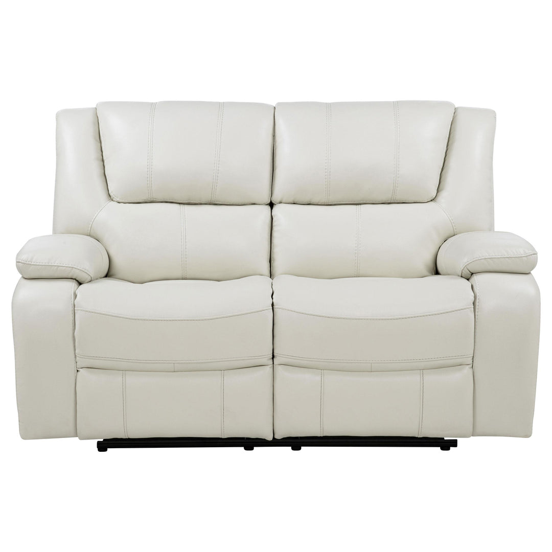 Camila Upholstered Motion Reclining Loveseat White