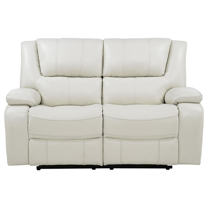 Camila Upholstered Motion Reclining Loveseat White