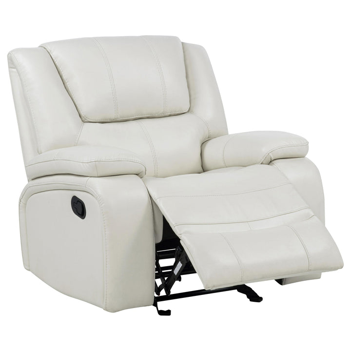 Camila Upholstered Glider Recliner Chair White