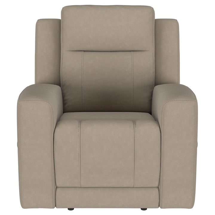 Brentwood 3-piece Upholstered Reclining Sofa Set Taupe