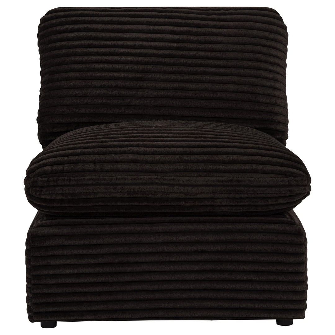 Collins Modular Armless Chair Chocolate Brown