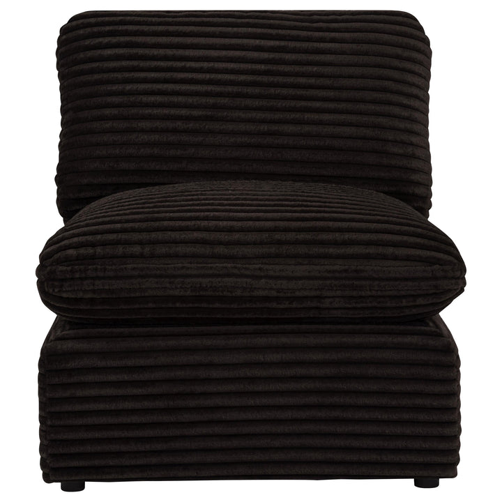 Collins Modular Armless Chair Chocolate Brown