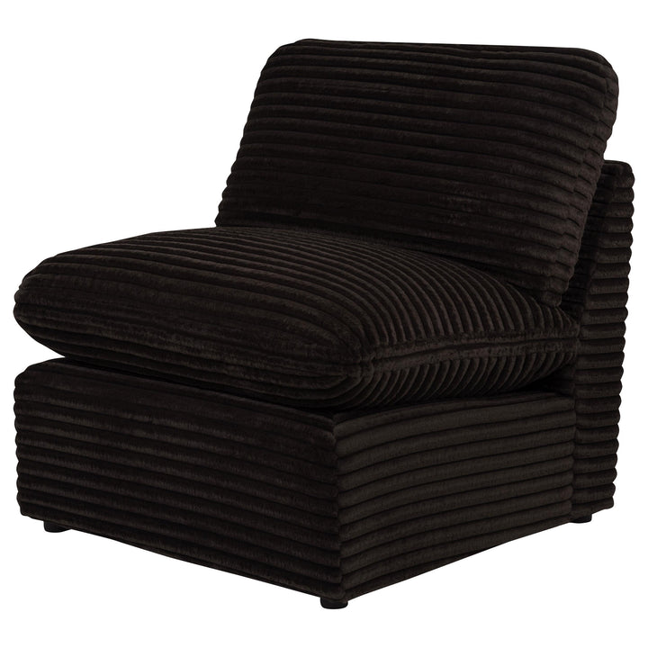 Collins Modular Armless Chair Chocolate Brown