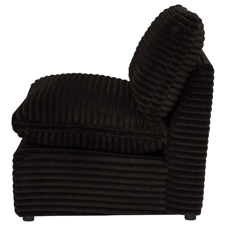 Collins Modular Armless Chair Chocolate Brown