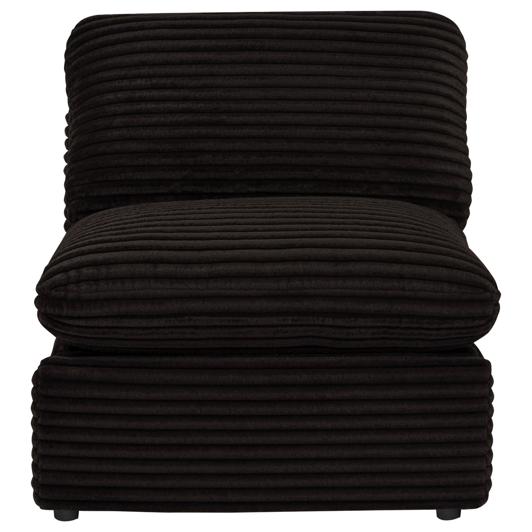 Collins Modular Power Armless Recliner Chocolate Brown