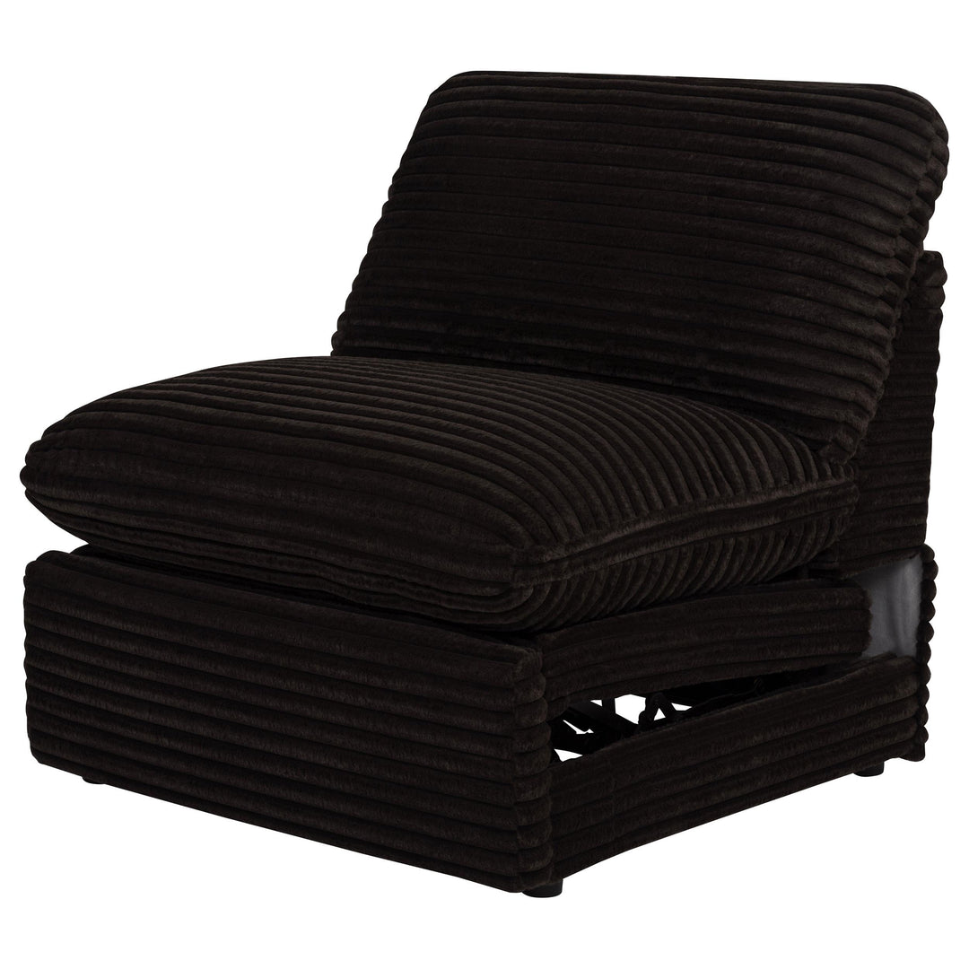 Collins Modular Power Armless Recliner Chocolate Brown