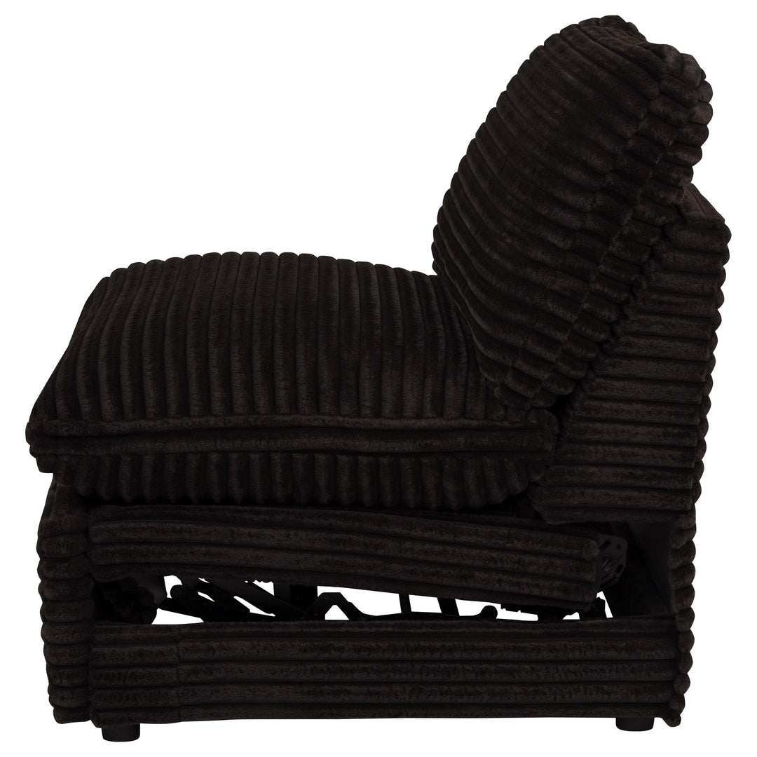 Collins Modular Power Armless Recliner Chocolate Brown