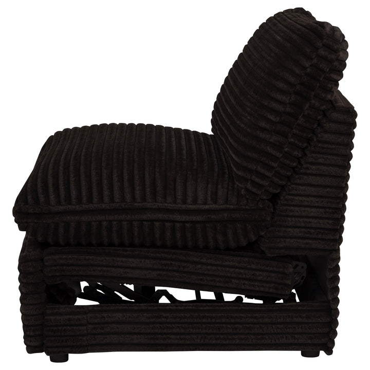 Collins Modular Power Armless Recliner Chocolate Brown