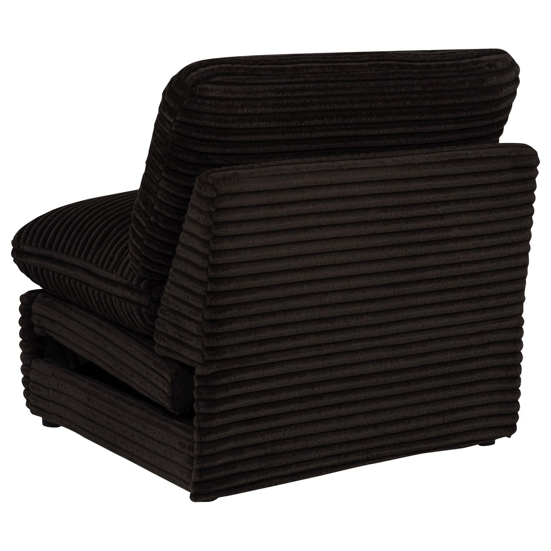 Collins Modular Power Armless Recliner Chocolate Brown