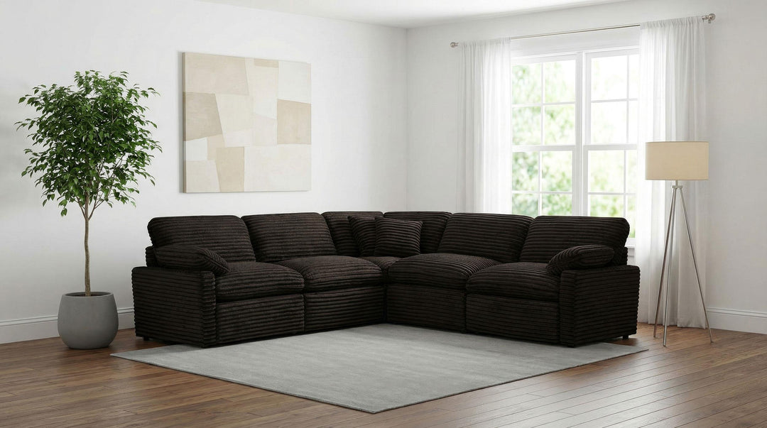 Collins Modular Power Armless Recliner Chocolate Brown