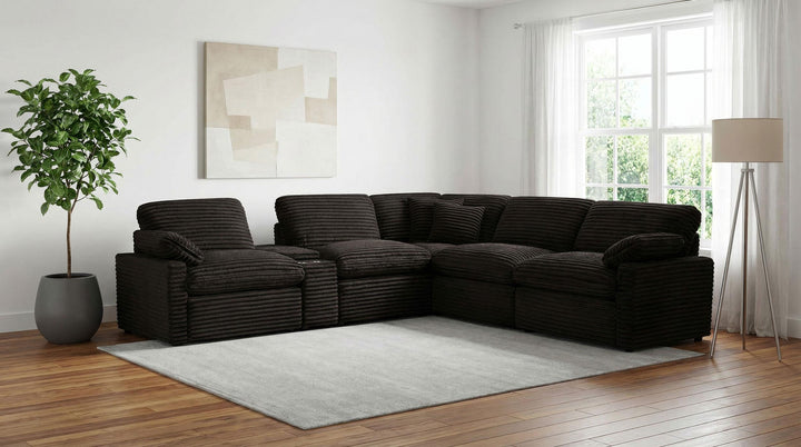 Collins Modular Power Armless Recliner Chocolate Brown