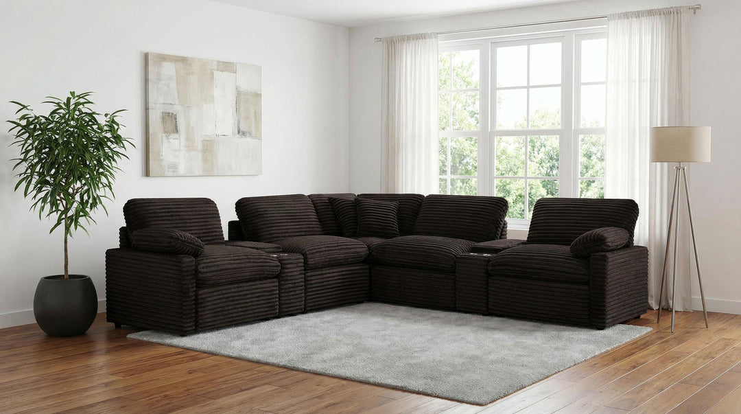 Collins Modular LAF Power Recliner Chocolate Brown
