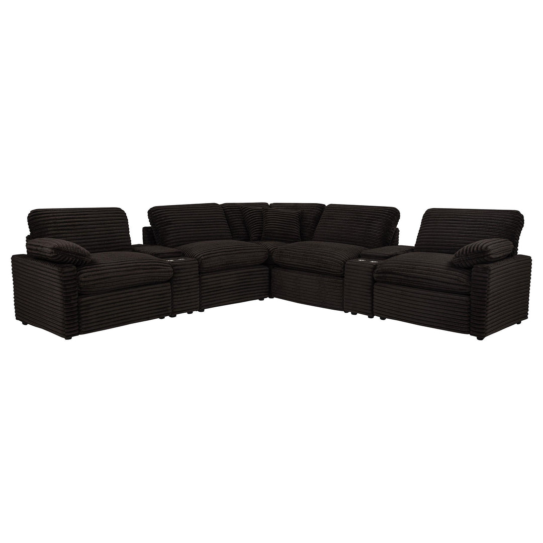 Collins 7-piece Modular Power Reclining Sectional Chocolate Brown