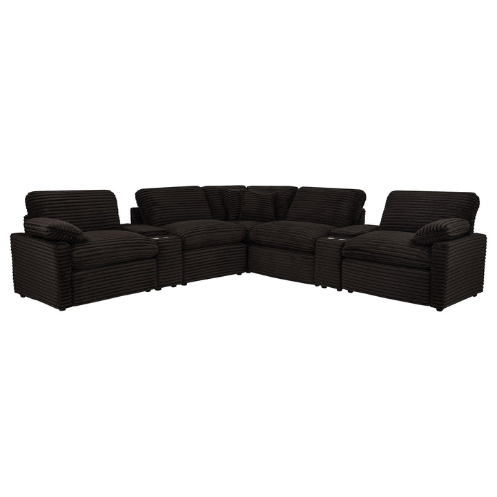 Collins 7-piece Modular Power Reclining Sectional Chocolate Brown