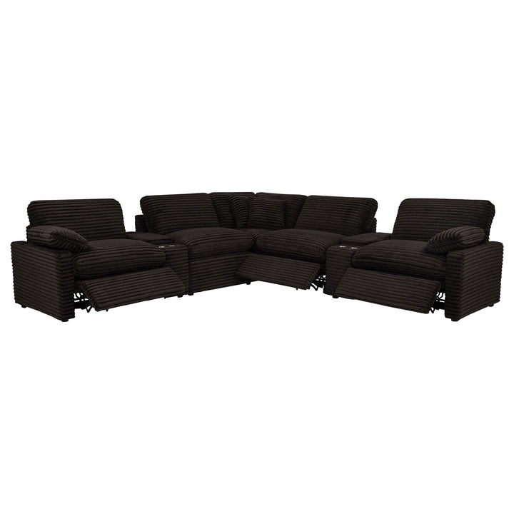 Collins 7-piece Modular Power Reclining Sectional Chocolate Brown
