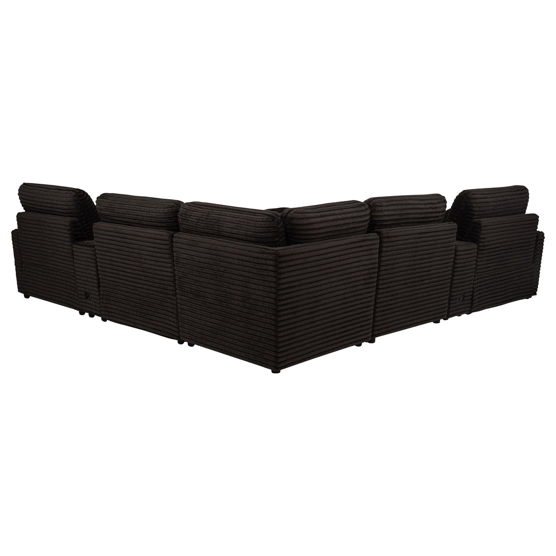 Collins 7-piece Modular Power Reclining Sectional Chocolate Brown