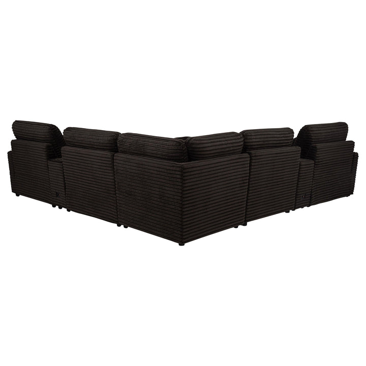 Collins 7-piece Modular Power Reclining Sectional Chocolate Brown
