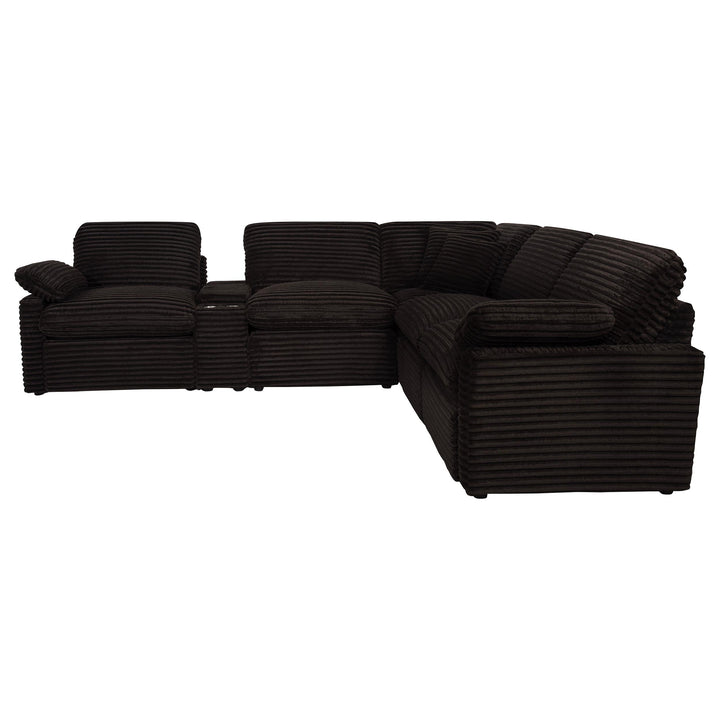 Collins 6-piece Modular Power Reclining Sectional Chocolate Brown