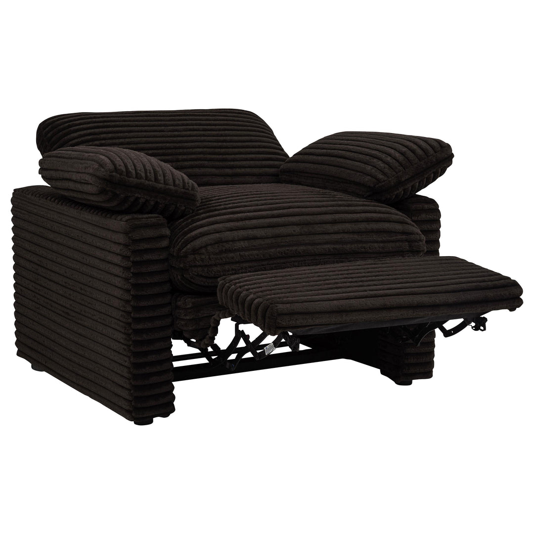Collins Upholstered Power Recliner Chair Chocolate Brown