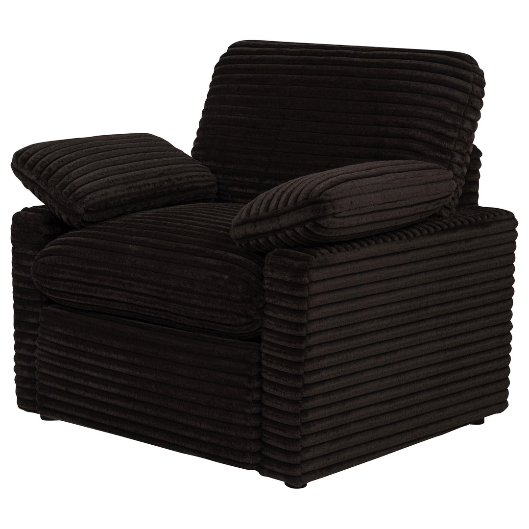 Collins Upholstered Power Recliner Chair Chocolate Brown