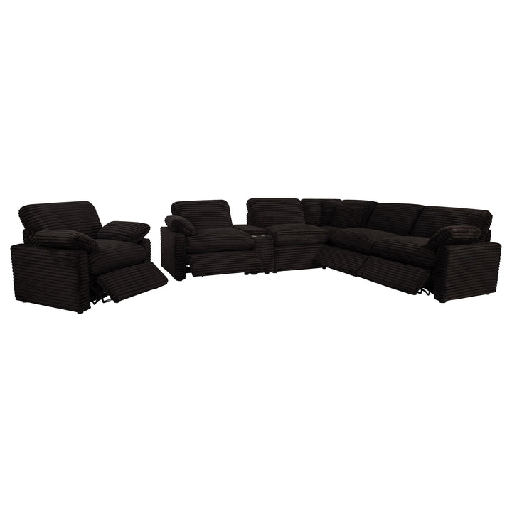 Collins Upholstered Power Recliner Chair Chocolate Brown