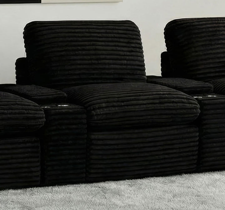 Collins Modular Power Armless Recliner Black