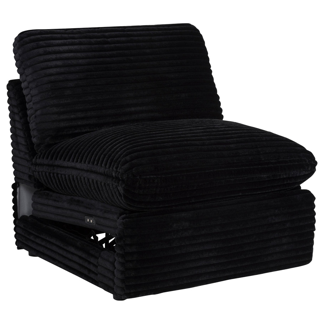 Collins Modular Power Armless Recliner Black