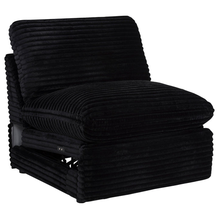 Collins Modular Power Armless Recliner Black
