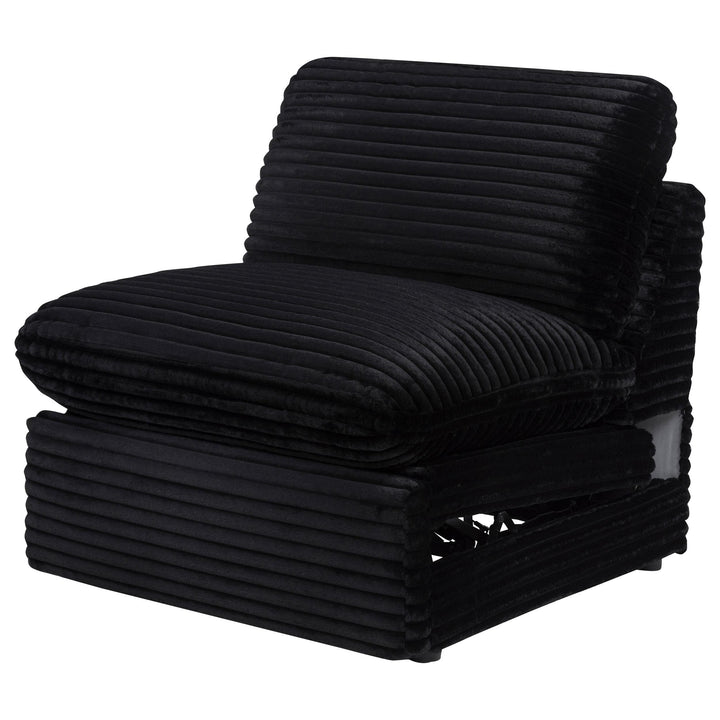 Collins Modular Power Armless Recliner Black