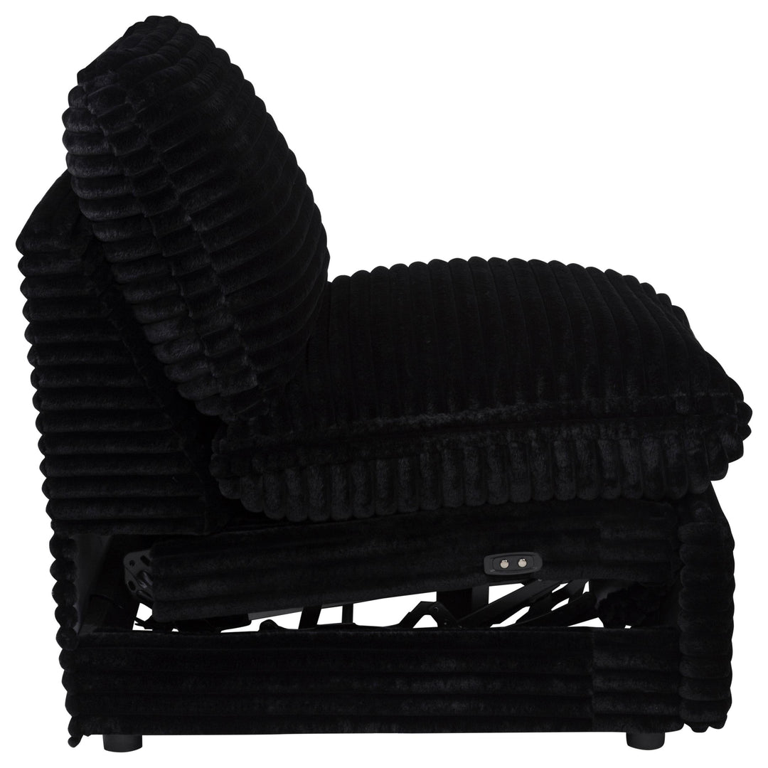 Collins Modular Power Armless Recliner Black