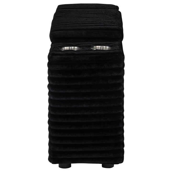 Collins Upholstered Modular Storage Console Black