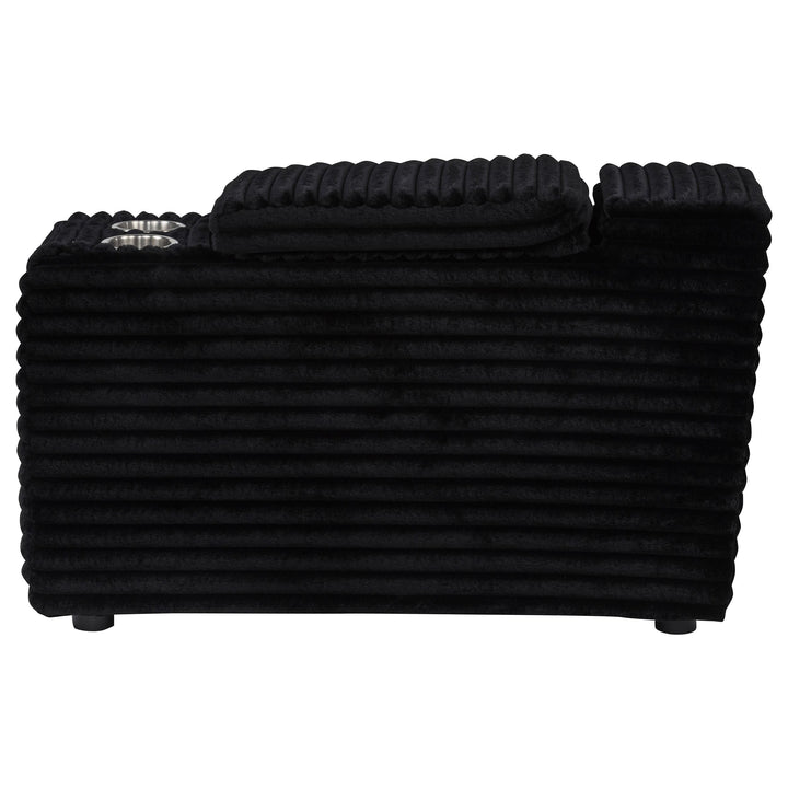 Collins Upholstered Modular Storage Console Black
