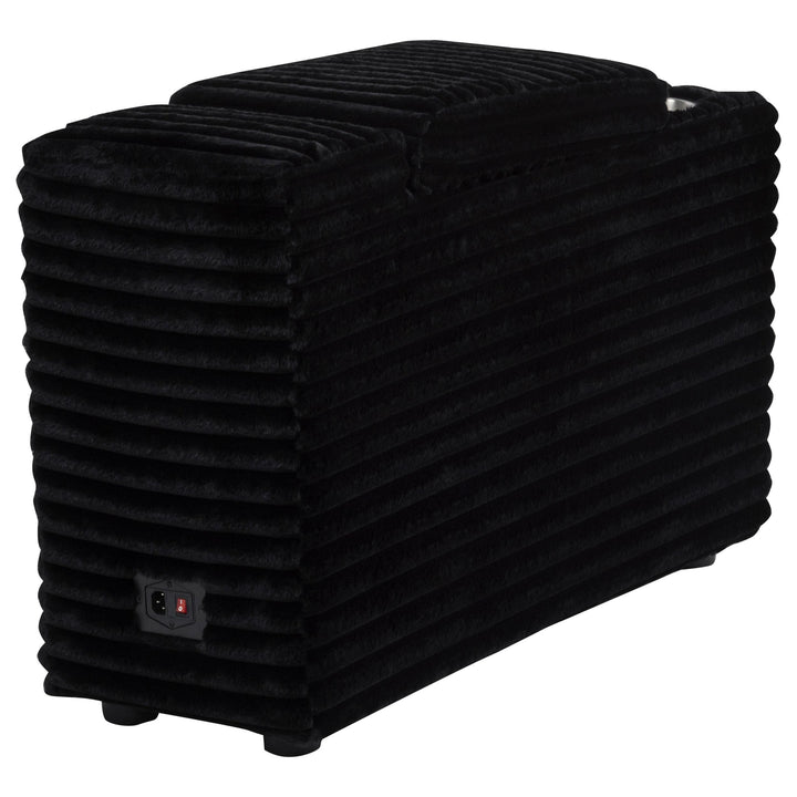 Collins Upholstered Modular Storage Console Black